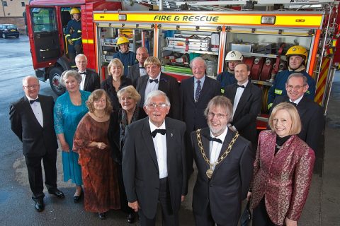 Guests at a dinner in aid of fire service charity GAFSIP.