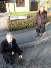 Councillors Paul and Wendy Whittle in Hartley Close