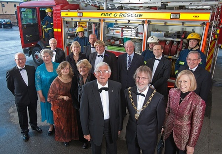 Guests at a dinner in aid of fire service charity GAFSIP.
