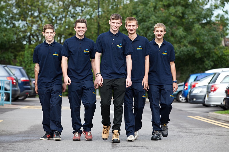 Apprentice plumbers, plasterers and electricians.