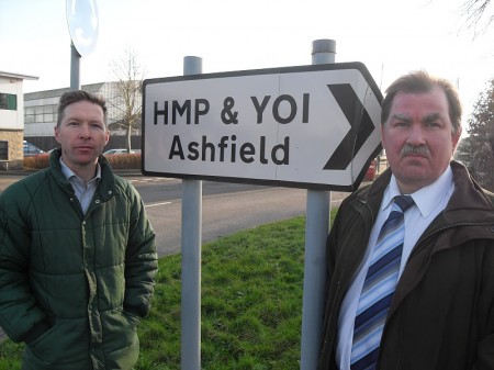 Cllrs Ben Stokes and Steve Reade at HMYOI Ashfield in Pucklechurch.